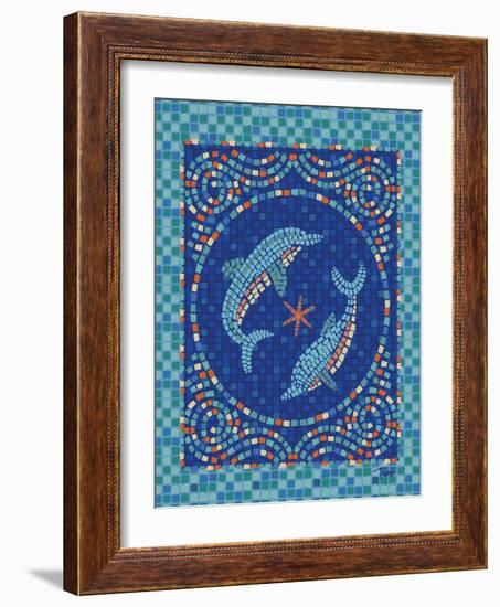 Macedonia Reef Dolphins-Teresa Woo-Framed Art Print