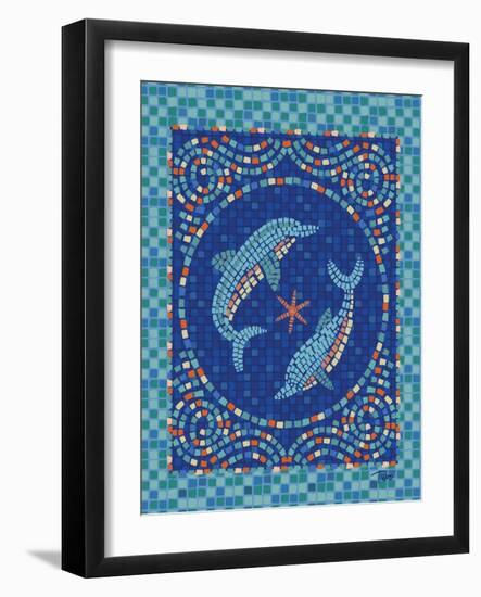 Macedonia Reef Dolphins-Teresa Woo-Framed Art Print