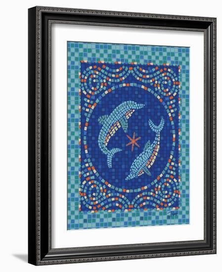 Macedonia Reef Dolphins-Teresa Woo-Framed Art Print