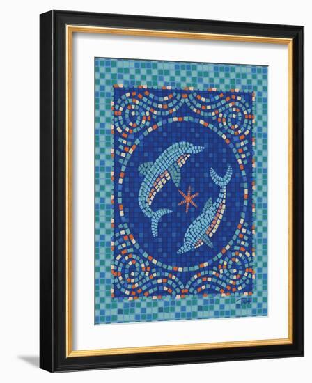 Macedonia Reef Dolphins-Teresa Woo-Framed Art Print