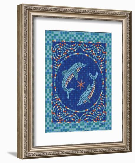 Macedonia Reef Dolphins-Teresa Woo-Framed Premium Giclee Print