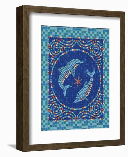 Macedonia Reef Dolphins-Teresa Woo-Framed Premium Giclee Print