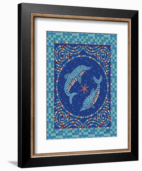 Macedonia Reef Dolphins-Teresa Woo-Framed Premium Giclee Print