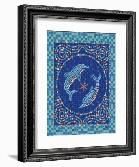 Macedonia Reef Dolphins-Teresa Woo-Framed Premium Giclee Print