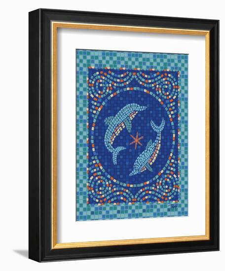 Macedonia Reef Dolphins-Teresa Woo-Framed Premium Giclee Print