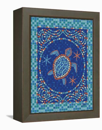 Macedonia Reef Turtle-Teresa Woo-Framed Stretched Canvas