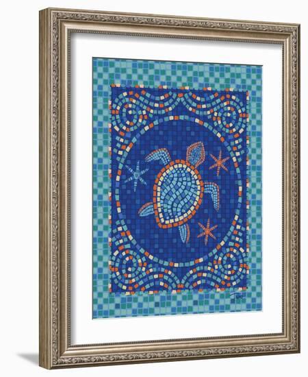 Macedonia Reef Turtle-Teresa Woo-Framed Art Print