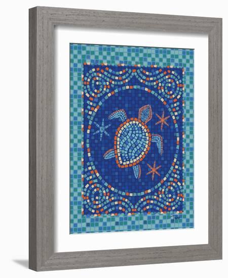 Macedonia Reef Turtle-Teresa Woo-Framed Art Print