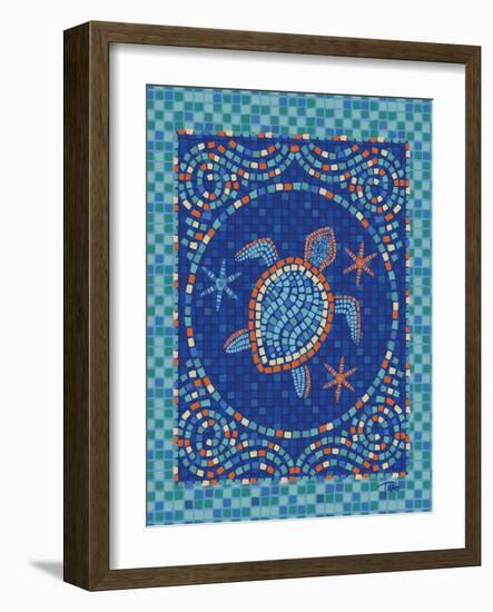 Macedonia Reef Turtle-Teresa Woo-Framed Art Print