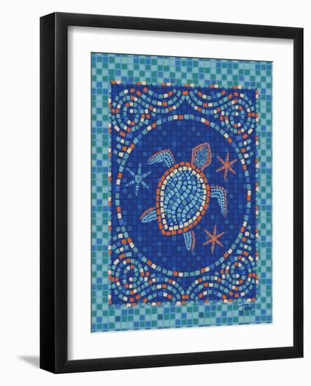 Macedonia Reef Turtle-Teresa Woo-Framed Art Print