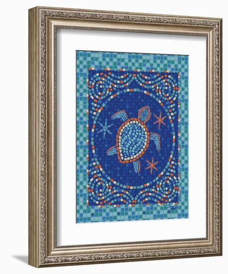 Macedonia Reef Turtle-Teresa Woo-Framed Art Print