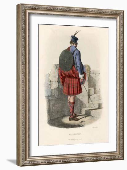 Macgillivray , from the Clans of the Scottish Highlands, Pub.1845 (Colour Litho)-Robert Ronald McIan-Framed Giclee Print