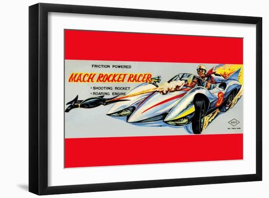 Mach Rocket Racer-null-Framed Art Print