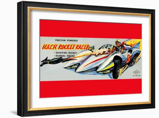 Mach Rocket Racer-null-Framed Art Print