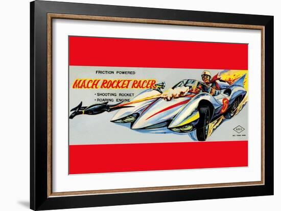 Mach Rocket Racer-null-Framed Art Print