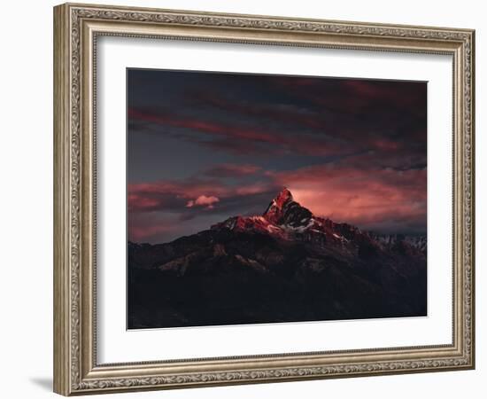 Machapuchare (Machhapuchhre) (Fish Tail) Mountain, in the Annapurna Himal of North Central Nepal, N-Mark Chivers-Framed Photographic Print