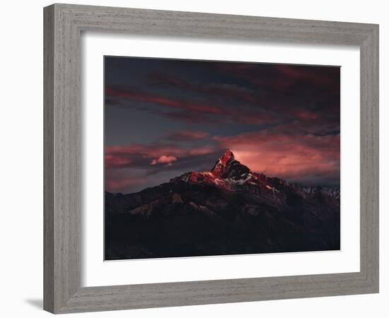 Machapuchare (Machhapuchhre) (Fish Tail) Mountain, in the Annapurna Himal of North Central Nepal, N-Mark Chivers-Framed Photographic Print