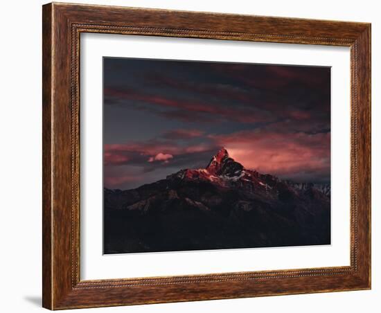 Machapuchare (Machhapuchhre) (Fish Tail) Mountain, in the Annapurna Himal of North Central Nepal, N-Mark Chivers-Framed Photographic Print