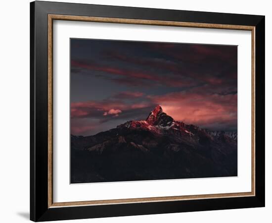 Machapuchare (Machhapuchhre) (Fish Tail) Mountain, in the Annapurna Himal of North Central Nepal, N-Mark Chivers-Framed Photographic Print