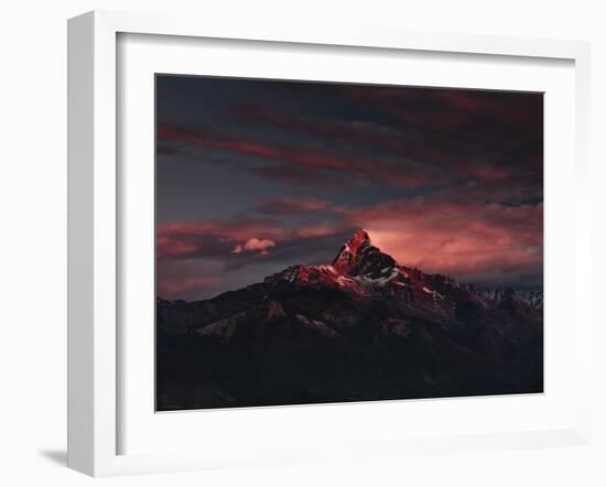 Machapuchare (Machhapuchhre) (Fish Tail) Mountain, in the Annapurna Himal of North Central Nepal, N-Mark Chivers-Framed Photographic Print