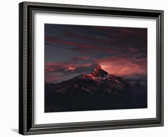 Machapuchare (Machhapuchhre) (Fish Tail) Mountain, in the Annapurna Himal of North Central Nepal, N-Mark Chivers-Framed Photographic Print