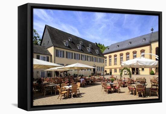 Machern Monastery near Zeltingen, Moselle Valley, Rhineland-Palatinate, Germany, Europe-Hans-Peter Merten-Framed Premier Image Canvas