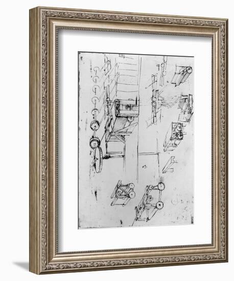 Machine Designs-Leonardo da Vinci-Framed Giclee Print