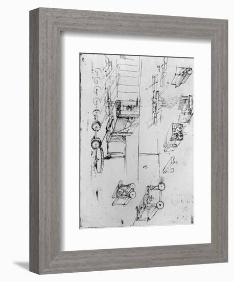 Machine Designs-Leonardo da Vinci-Framed Giclee Print