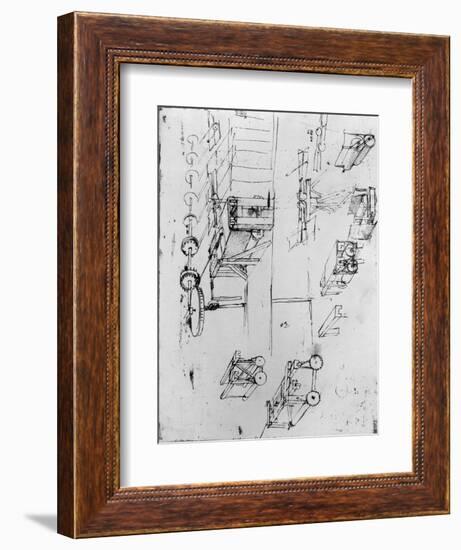 Machine Designs-Leonardo da Vinci-Framed Giclee Print