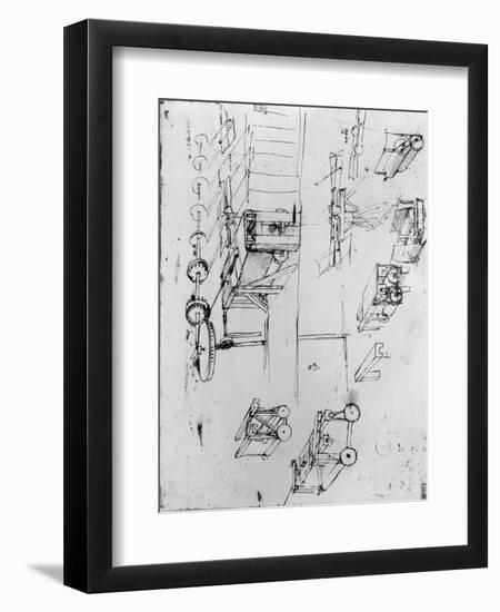 Machine Designs-Leonardo da Vinci-Framed Giclee Print