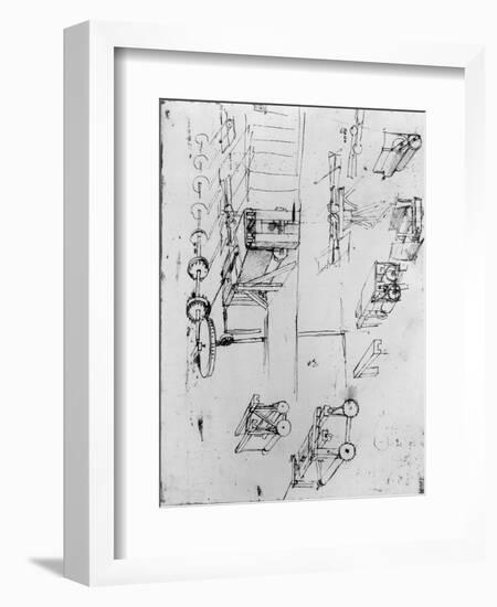 Machine Designs-Leonardo da Vinci-Framed Giclee Print