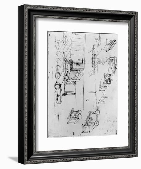 Machine Designs-Leonardo da Vinci-Framed Giclee Print