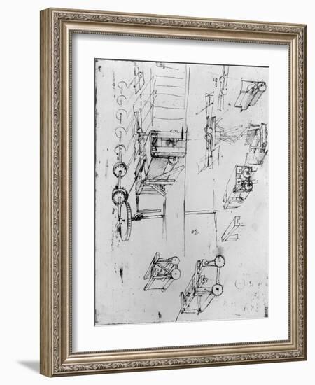 Machine Designs-Leonardo da Vinci-Framed Giclee Print