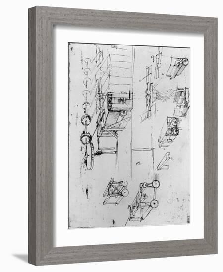 Machine Designs-Leonardo da Vinci-Framed Giclee Print