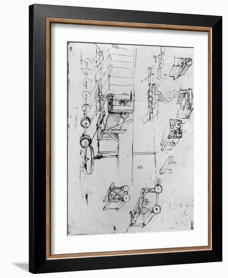 Machine Designs-Leonardo da Vinci-Framed Giclee Print