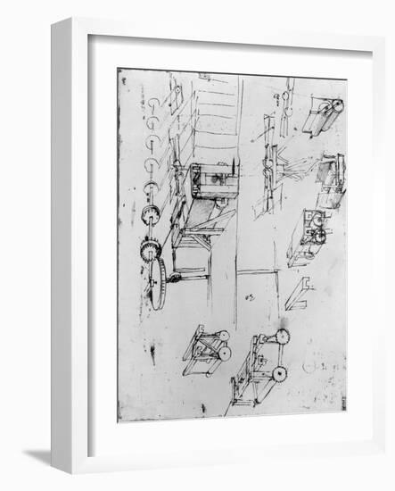 Machine Designs-Leonardo da Vinci-Framed Giclee Print
