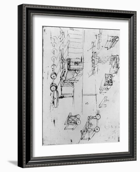 Machine Designs-Leonardo da Vinci-Framed Giclee Print