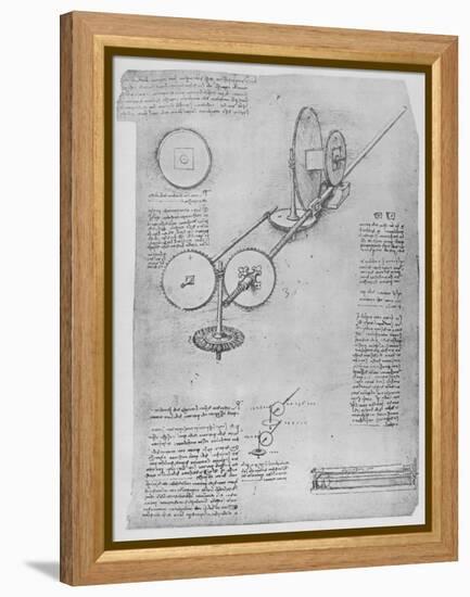 'Machine for Shaping Iron Rods for Making Cannon', c1480 (1945)-Leonardo Da Vinci-Framed Premier Image Canvas