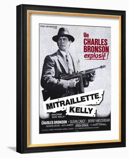 Machine Gun Kelly, French Movie Poster, 1958-null-Framed Art Print