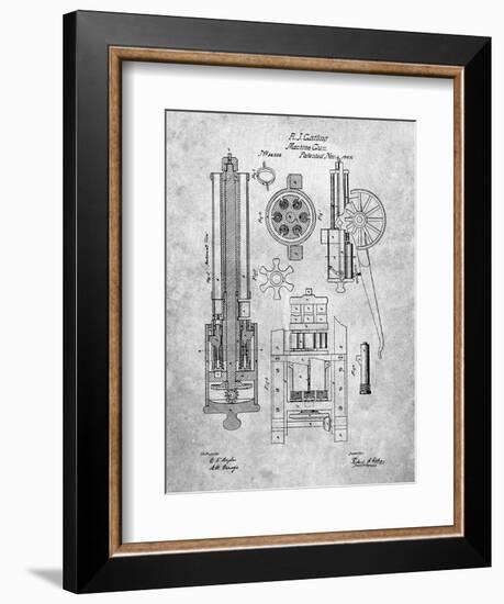 Machine Gun Patent-Cole Borders-Framed Art Print