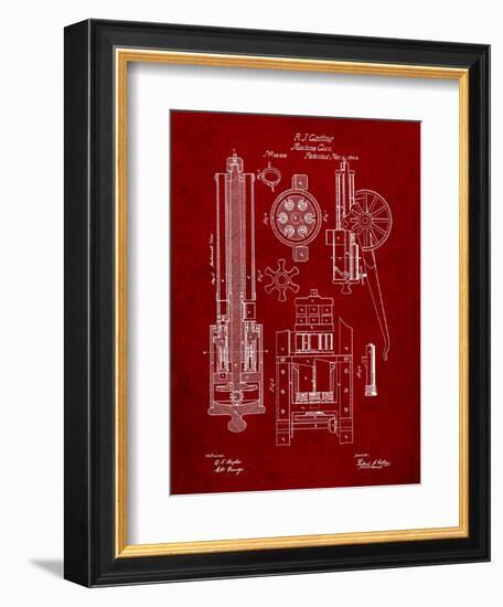 Machine Gun Patent-Cole Borders-Framed Art Print