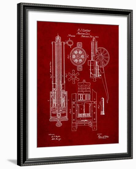 Machine Gun Patent-Cole Borders-Framed Art Print