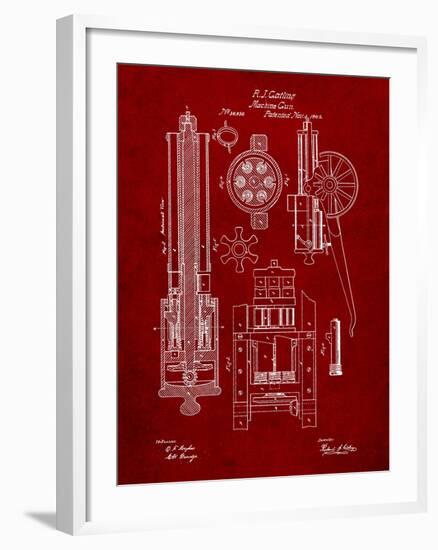 Machine Gun Patent-Cole Borders-Framed Art Print