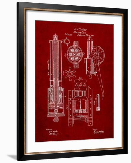 Machine Gun Patent-Cole Borders-Framed Art Print