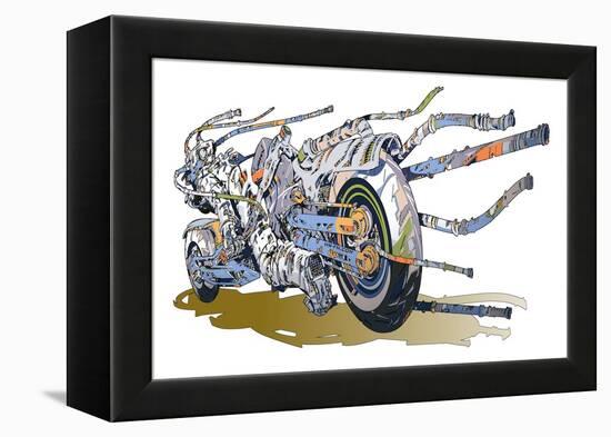 Machine Saturation Dive Unit-HR-FM-Framed Stretched Canvas