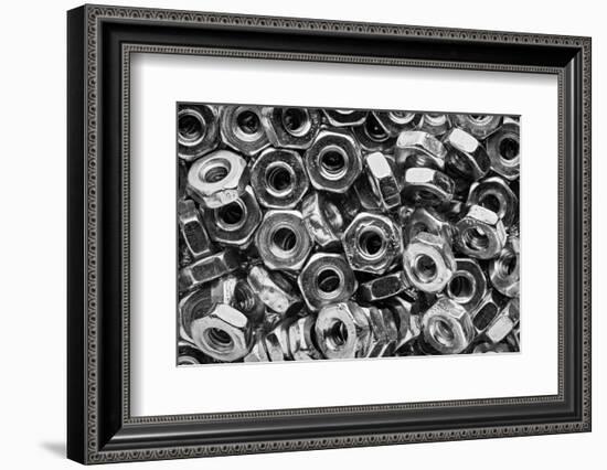 Machine Screw Nuts Macro Horizontal-Steve Gadomski-Framed Photographic Print