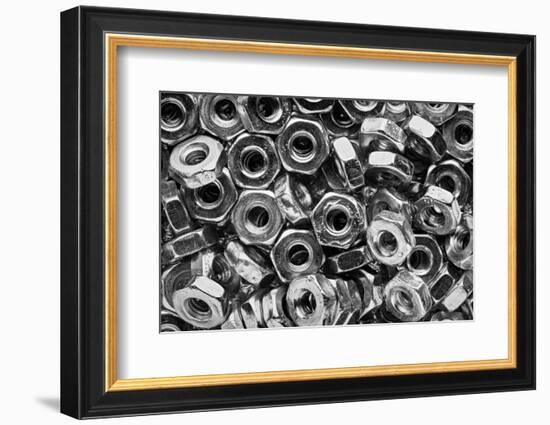 Machine Screw Nuts Macro Horizontal-Steve Gadomski-Framed Photographic Print