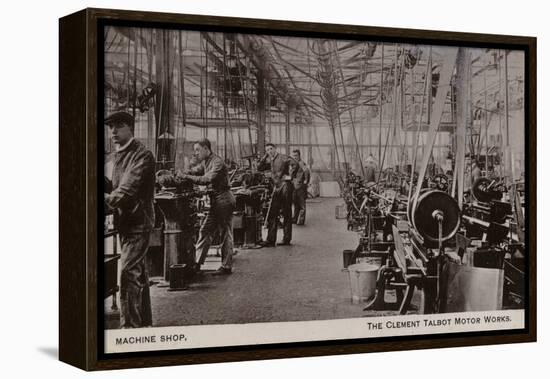 Machine Shop, Clement Talbot Motor Works, London-null-Framed Premier Image Canvas