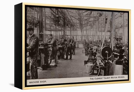 Machine Shop, Clement Talbot Motor Works, London-null-Framed Premier Image Canvas