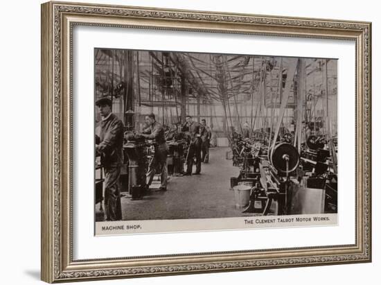 Machine Shop, Clement Talbot Motor Works, London-null-Framed Photographic Print